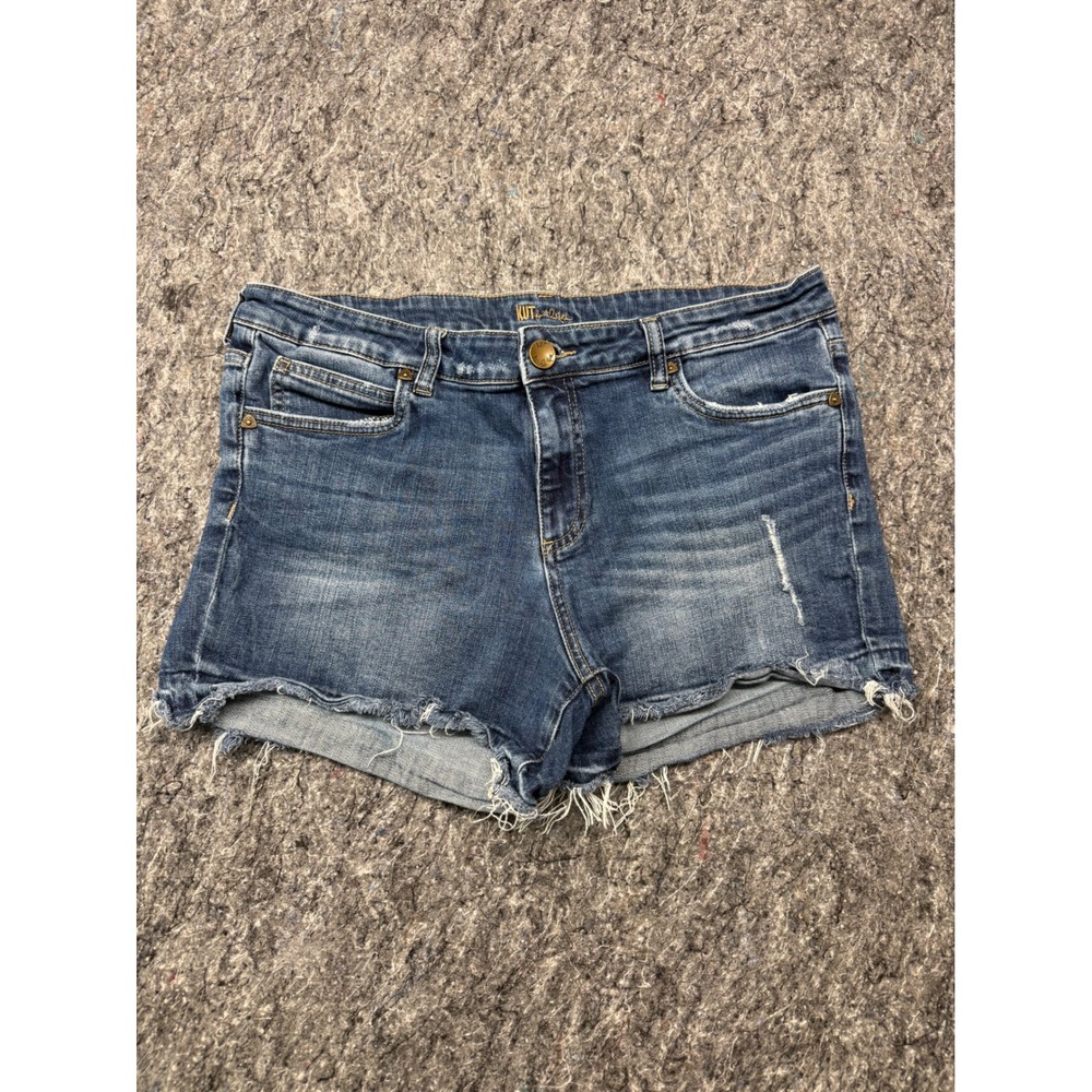 Women's Distressed Denim Shorts - Blue